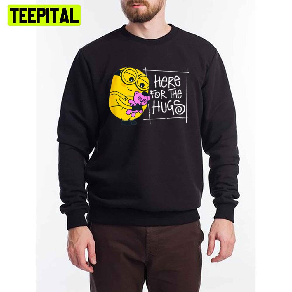 Here For The Hugs Minions Valentines Unisex T-Shirt Here For The Hugs Minions Valentines Unisex T-Shirt