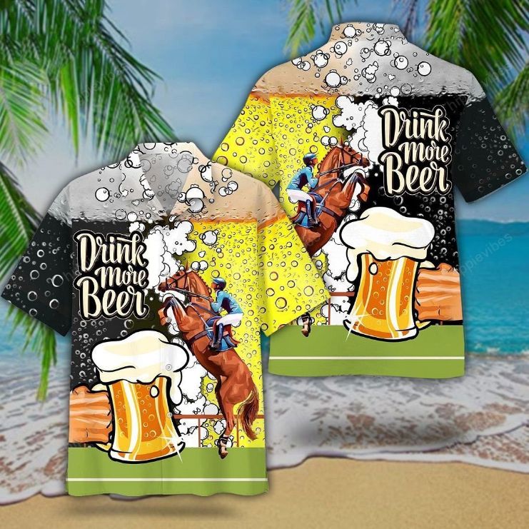 Horse Racing & Beer Hawaiian Shirt HA33 Horse Racing & Beer Hawaiian Shirt HA33