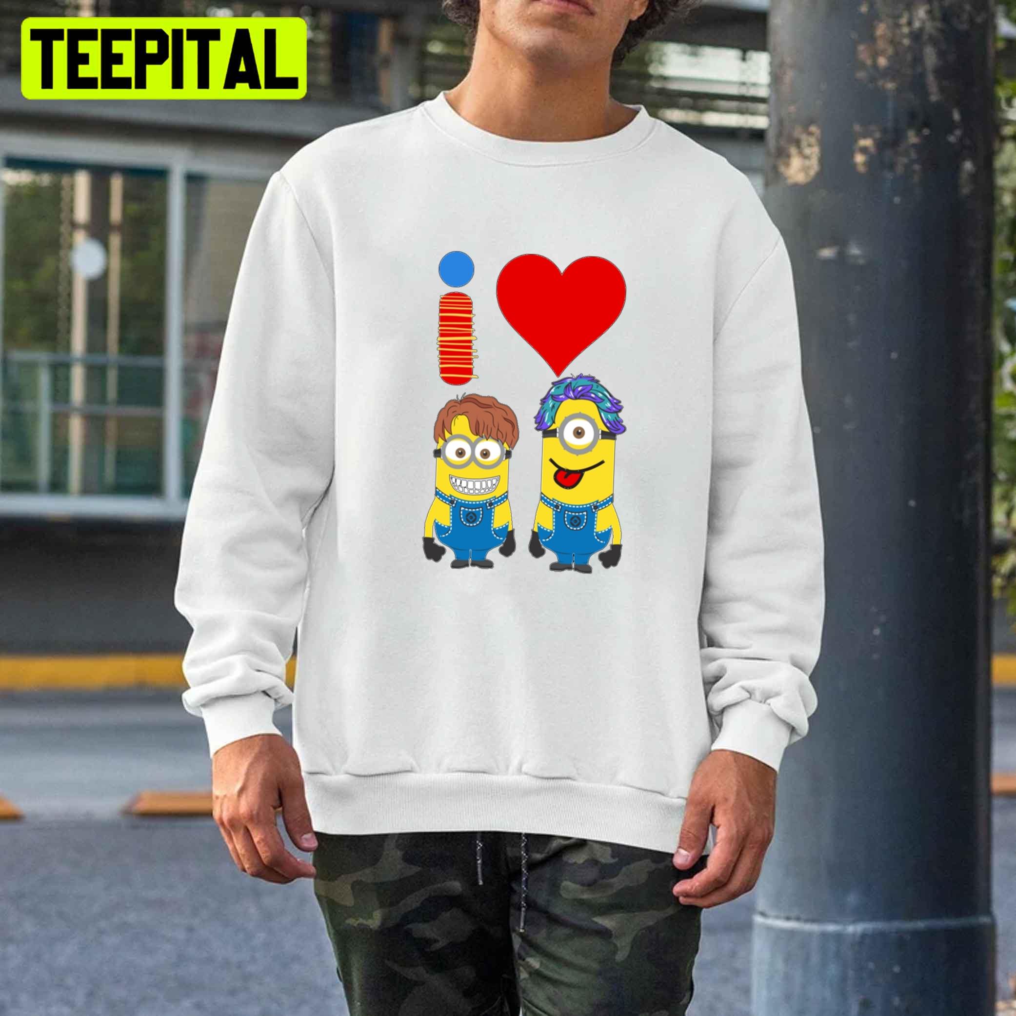 I Love Funny Minions Smile Unisex T-Shirt I Love Funny Minions Smile Unisex T-Shirt