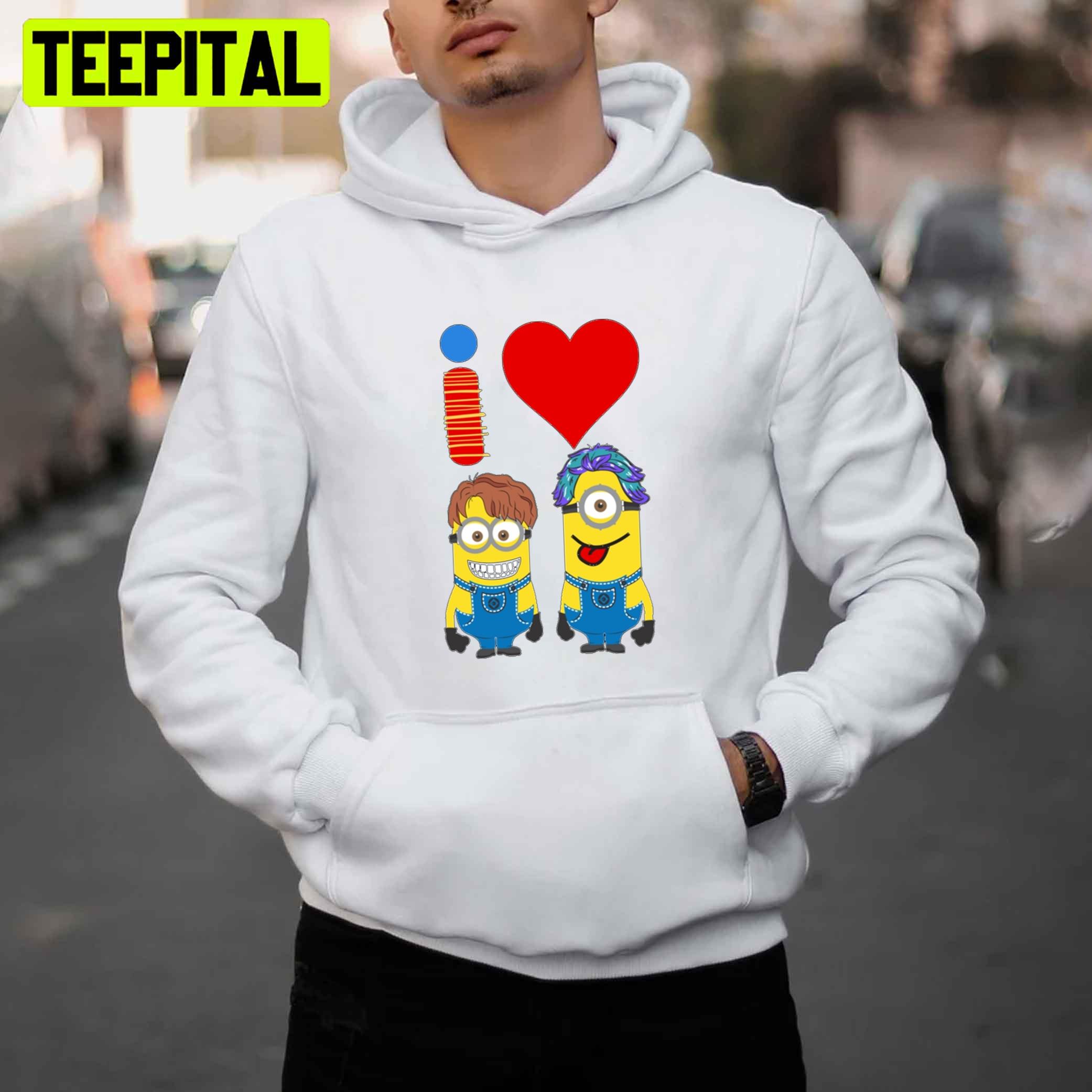 I Love Funny Minions Smile Unisex T-Shirt I Love Funny Minions Smile Unisex T-Shirt