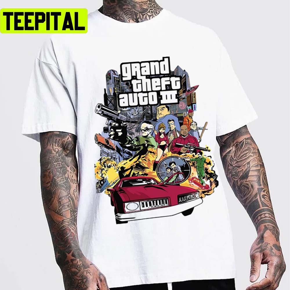 Iii Grand Theft Auto Gta Unisex T-Shirt Iii Grand Theft Auto Gta Unisex T-Shirt