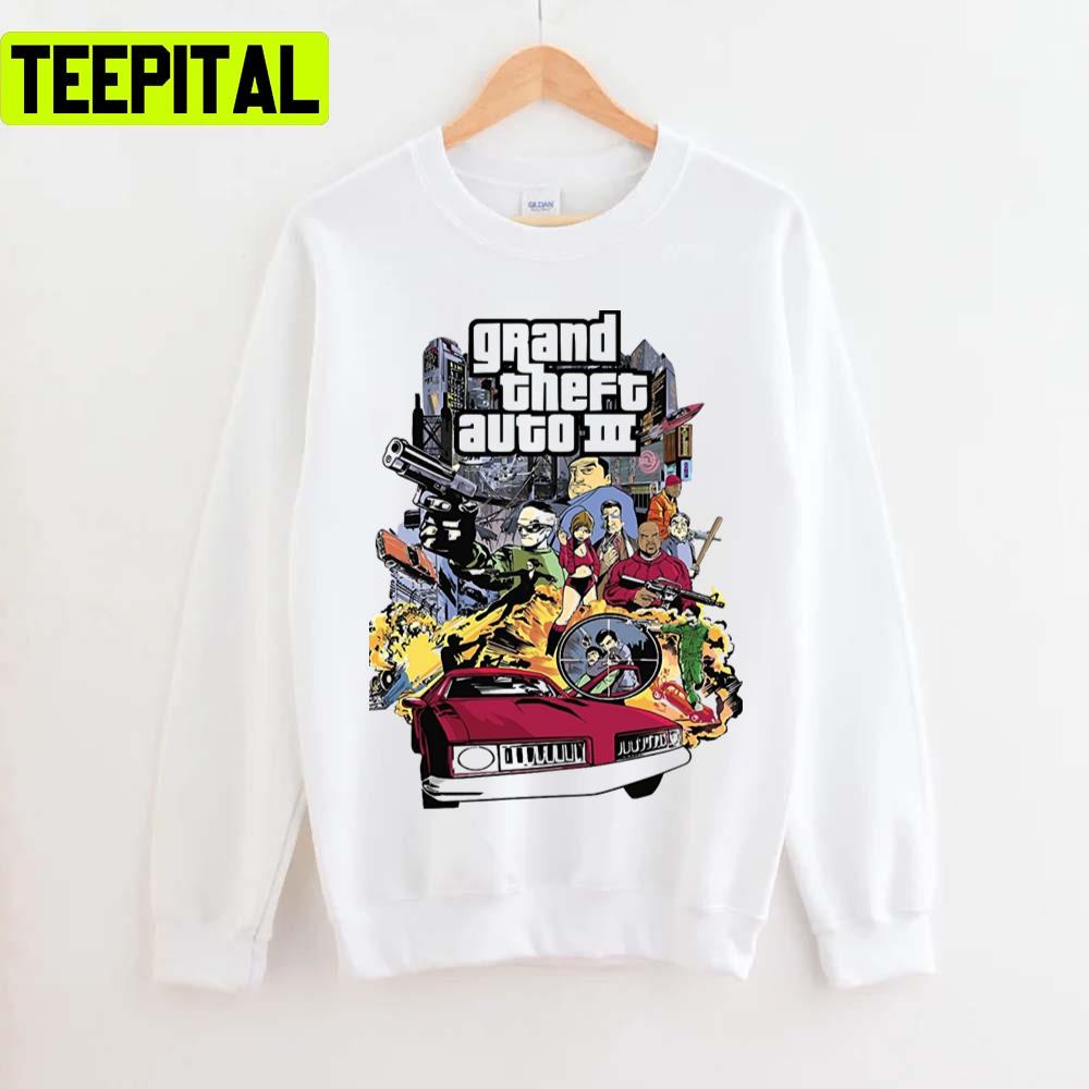 Iii Grand Theft Auto Gta Unisex T-Shirt Iii Grand Theft Auto Gta Unisex T-Shirt