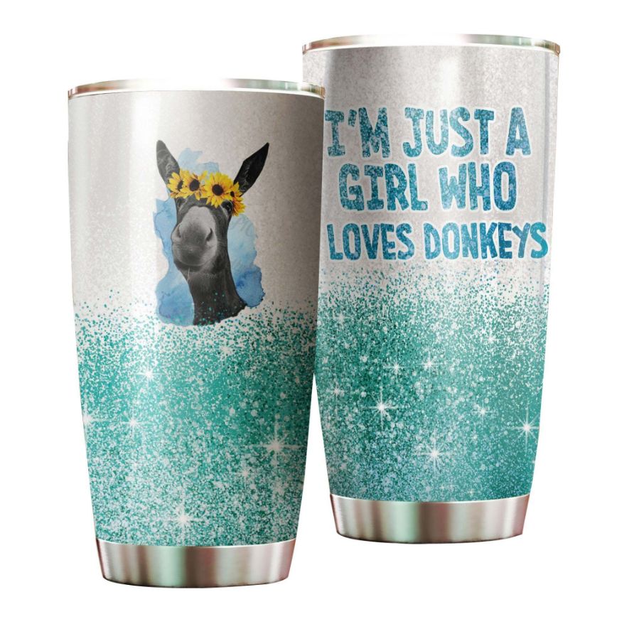 Im Just A Girl Who Loves Donkeys Gift For Lover Day Travel Tumbler Im Just A Girl Who Loves Donkeys Gift For Lover Day Travel Tumbler