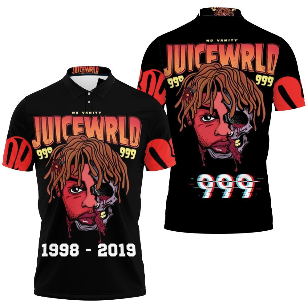 Juice Wrld 999 Pop Half Skull Polo Shirt All Over Print Shirt 3d T-shirt Juice Wrld 999 Pop Half Skull Polo Shirt All Over Print Shirt 3d T-shirt