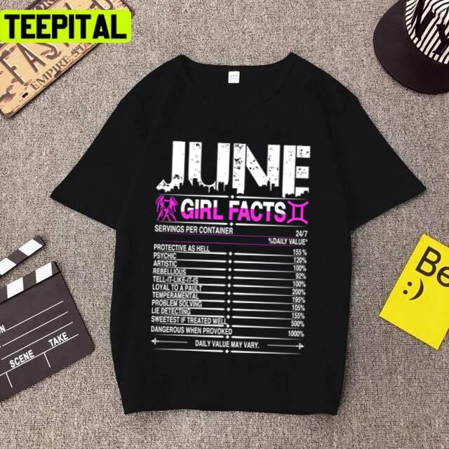 June Gemini Girl Facts Design Unisex T-Shirt June Gemini Girl Facts Design Unisex T-Shirt