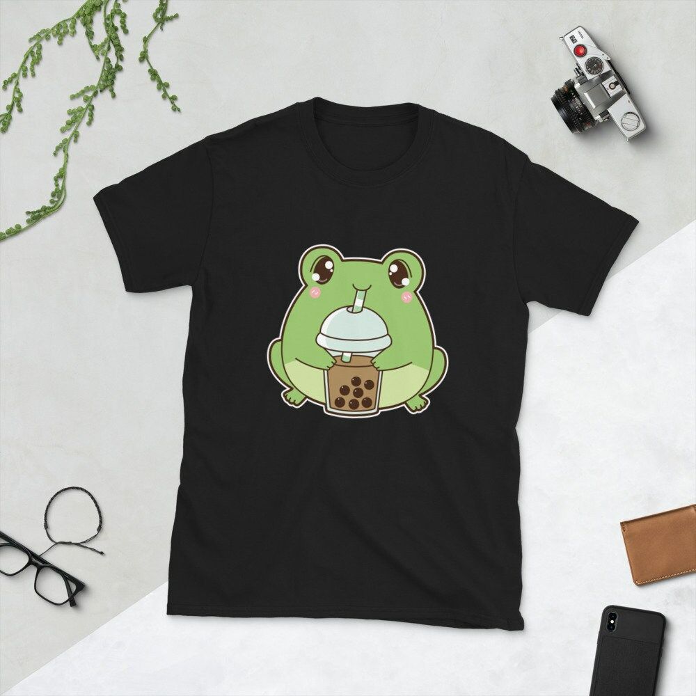 Kawaii Cute Boba Frog Toad Amphibian Animal Lover Asian Food Foodie Classic Bubble Pearl Milk Tea Short-Sleeve Unisex T-Shirt Kawaii Cute Boba Frog Toad Amphibian Animal Lover Asian Food Foodie Classic Bubble Pearl Milk Tea Short-Sleeve Unisex T-Shirt