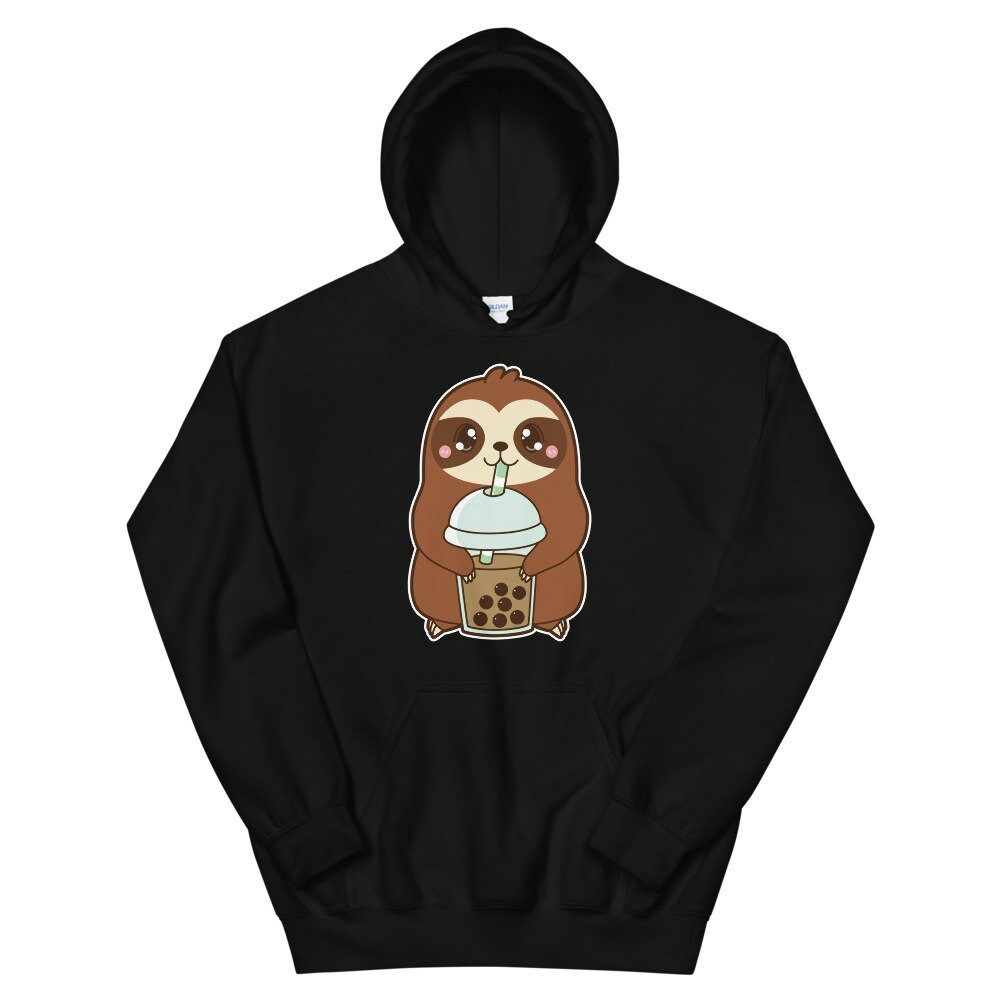 Kawaii Cute Boba Lazy Sloth Animal Lover Asian Food Foodie Classic Bubble Pearl Milk Tea Unisex Hoodie Kawaii Cute Boba Lazy Sloth Animal Lover Asian Food Foodie Classic Bubble Pearl Milk Tea Unisex Hoodie
