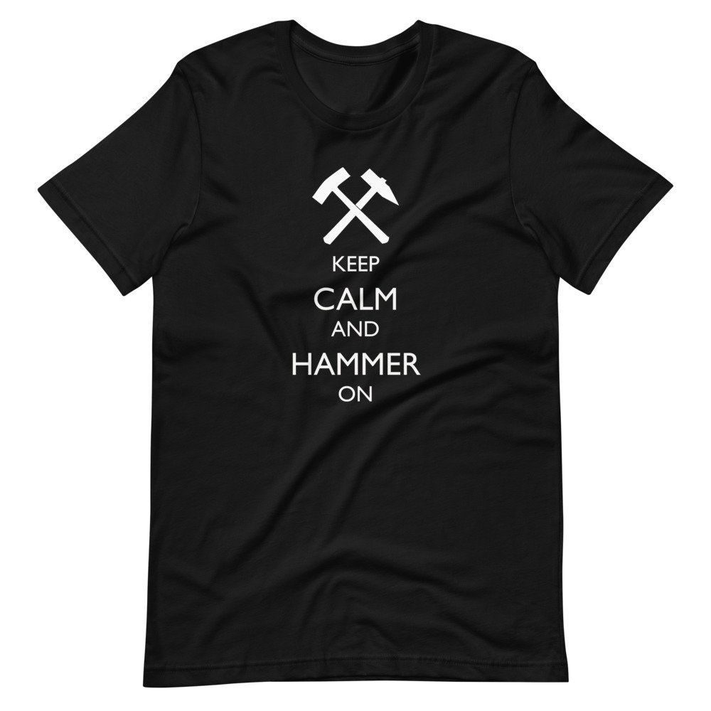 Keep Calm and Hammer On Blacksmith T-Shirt Keep Calm and Hammer On Blacksmith T-Shirt