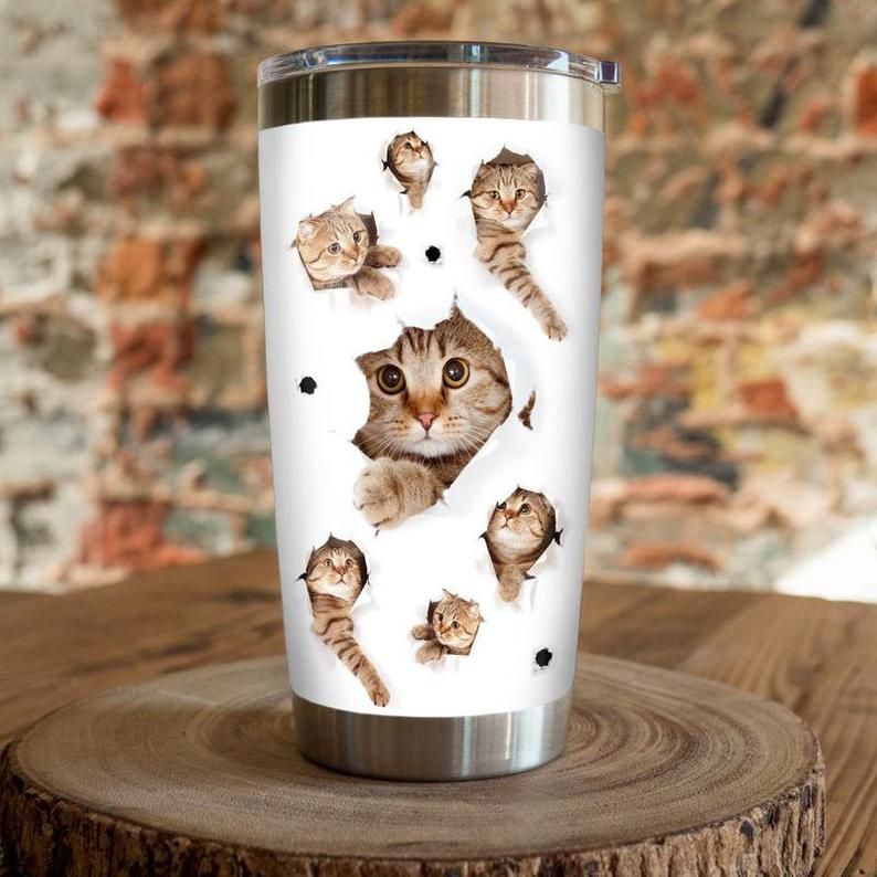 Kitty Paper Hole Gift For Lover Day Travel Tumbler All Over Print Kitty Paper Hole Gift For Lover Day Travel Tumbler All Over Print