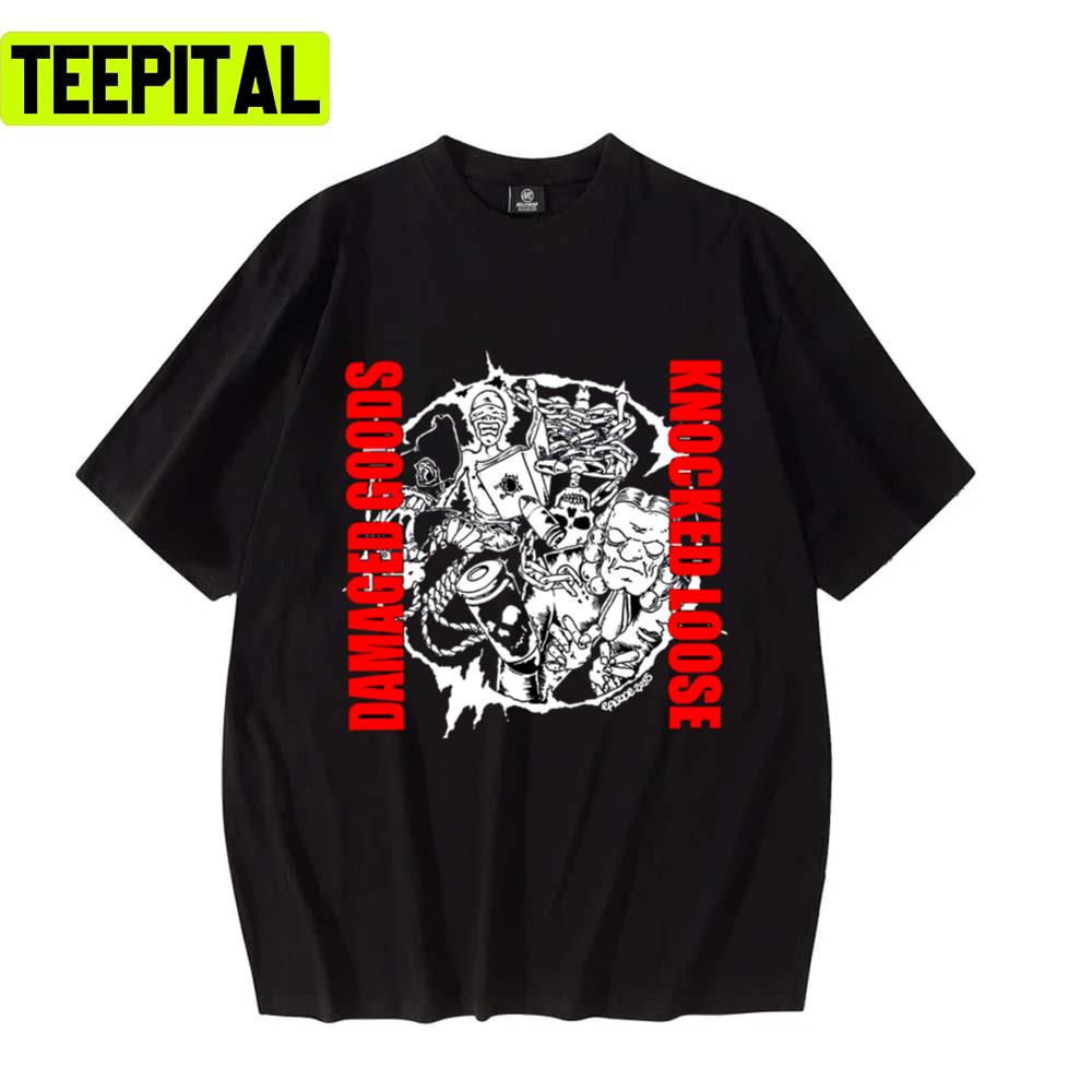 Knocked Down Damaged Goods Design Unisex T-Shirt Knocked Down Damaged Goods Design Unisex T-Shirt
