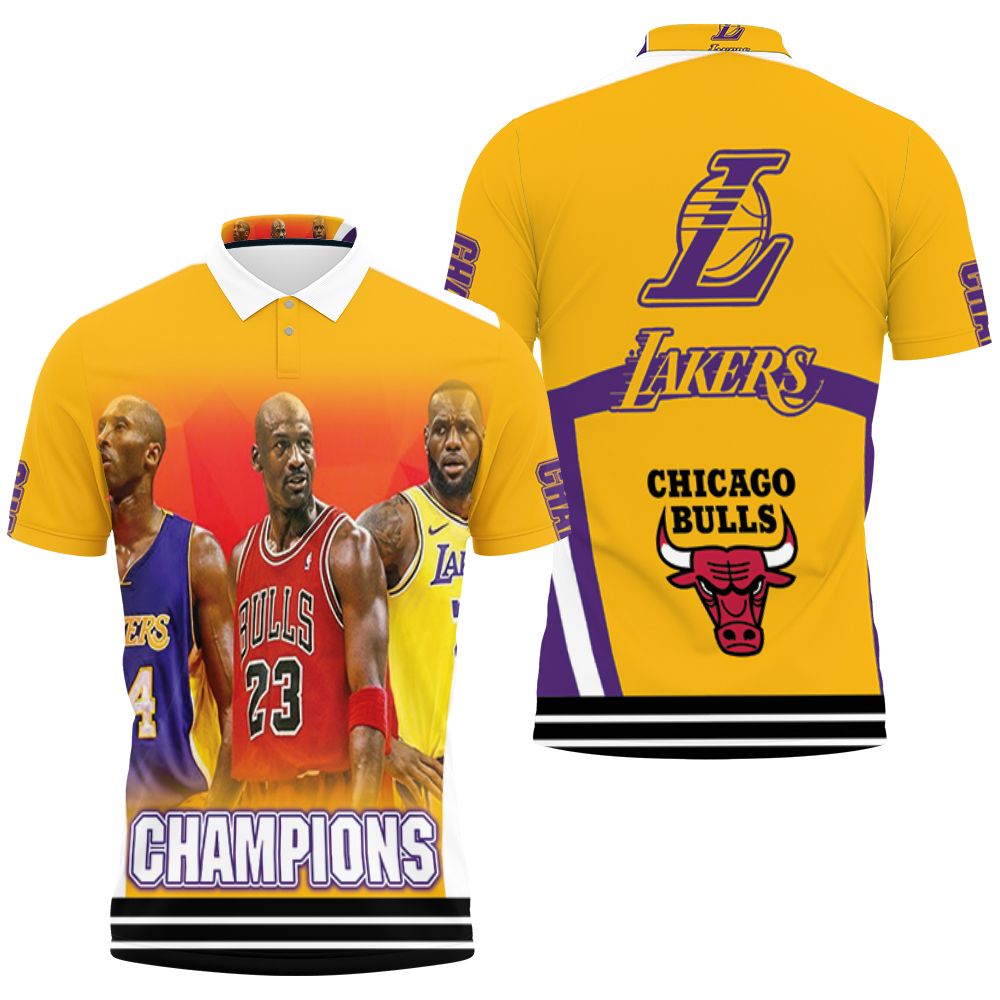 Kobe Bryant Michael J Lebron James Chicago Bulls Los Angeles Lakers Logo 3d Printed Polo Shirt All Over Print Shirt 3d T-shirt Kobe Bryant Michael J Lebron James Chicago Bulls Los Angeles Lakers Logo 3d Printed Polo Shirt All Over Print Shirt 3d T-shirt