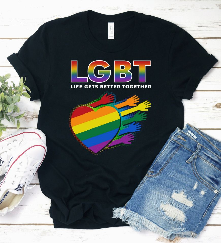 LGBT Heart Rainbow Shirt LGBT Heart Rainbow Shirt