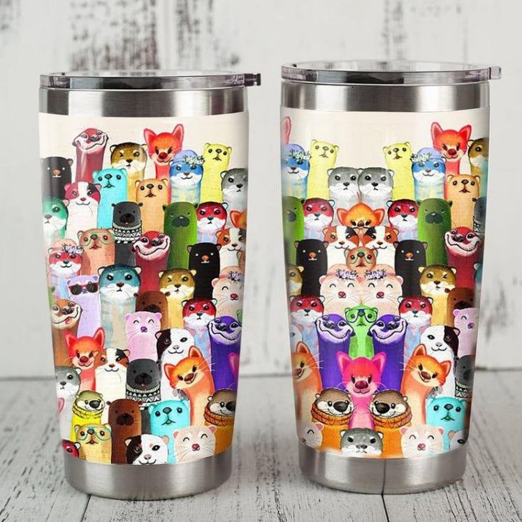 Lovely Otter Colorful Gift For Lover Day Travel Tumbler All Over Print Lovely Otter Colorful Gift For Lover Day Travel Tumbler All Over Print
