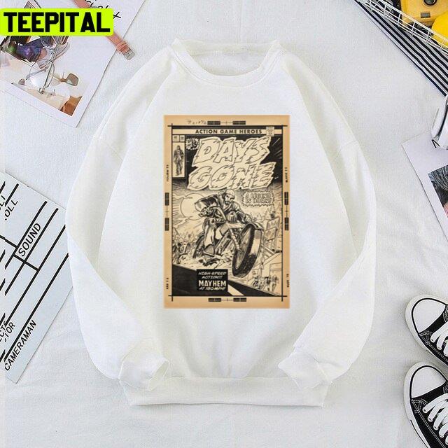 Mayhem At 180mph Days Gone Fan Art Comic Cover Line Art Unisex T-Shirt Mayhem At 180mph Days Gone Fan Art Comic Cover Line Art Unisex T-Shirt