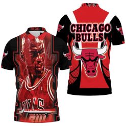 Michael Jordan Chicago Bulls 23 Fireball Polo Shirt All Over Print Shirt 3d T-shirt