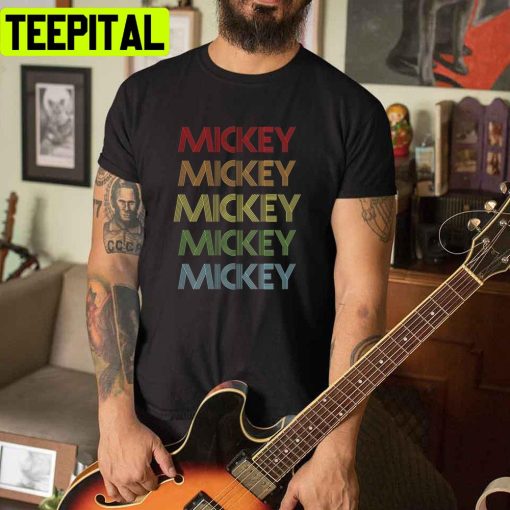Mickey Name Multi Colored Unisex T-Shirt