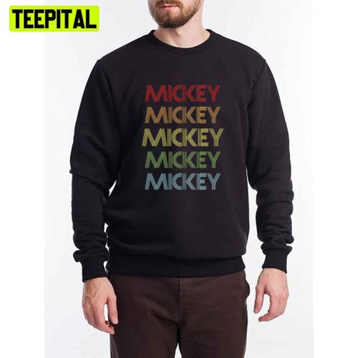 Mickey Name Multi Colored Unisex T-Shirt