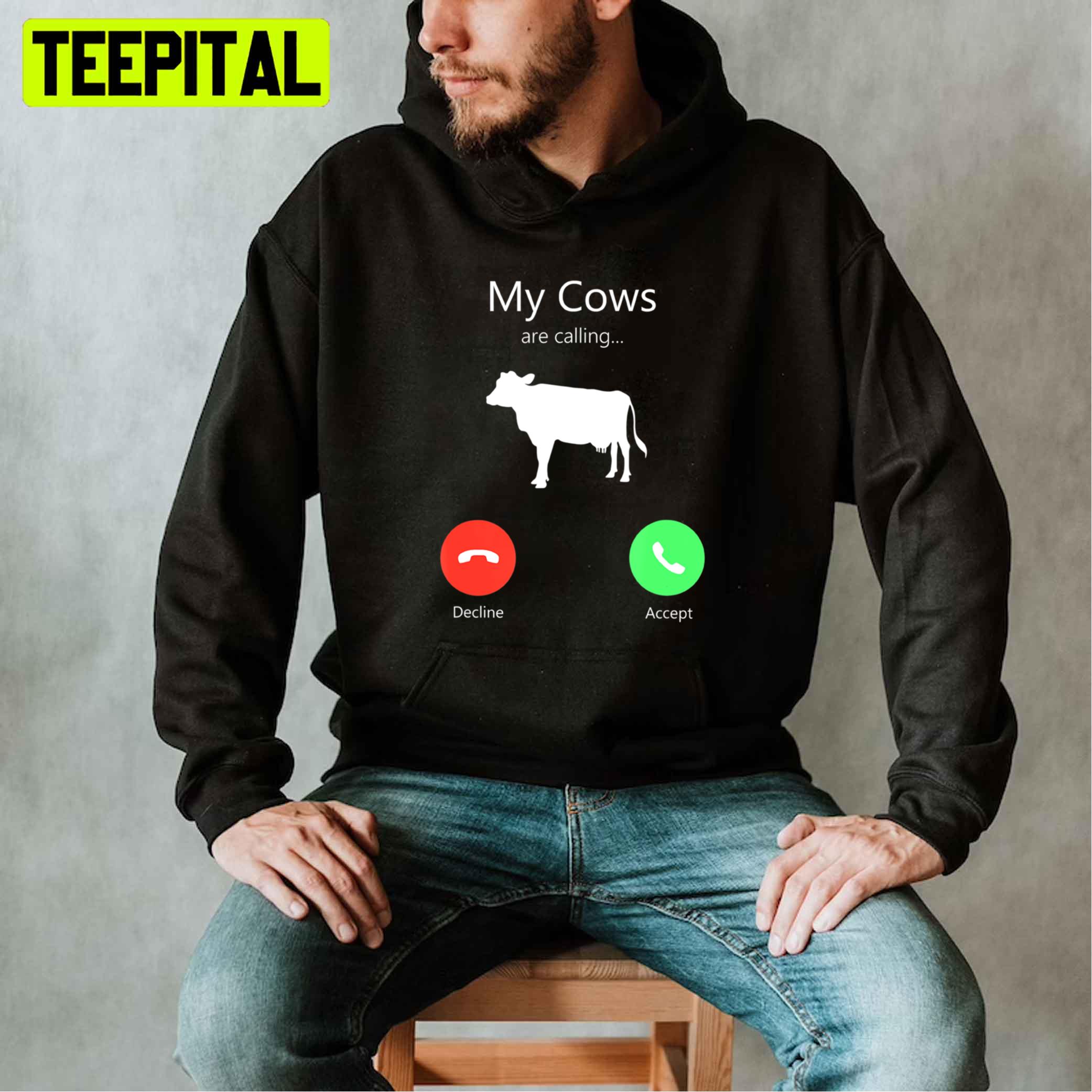 My Cows Calling Phone Screen Unisex T-Shirt My Cows Calling Phone Screen Unisex T-Shirt