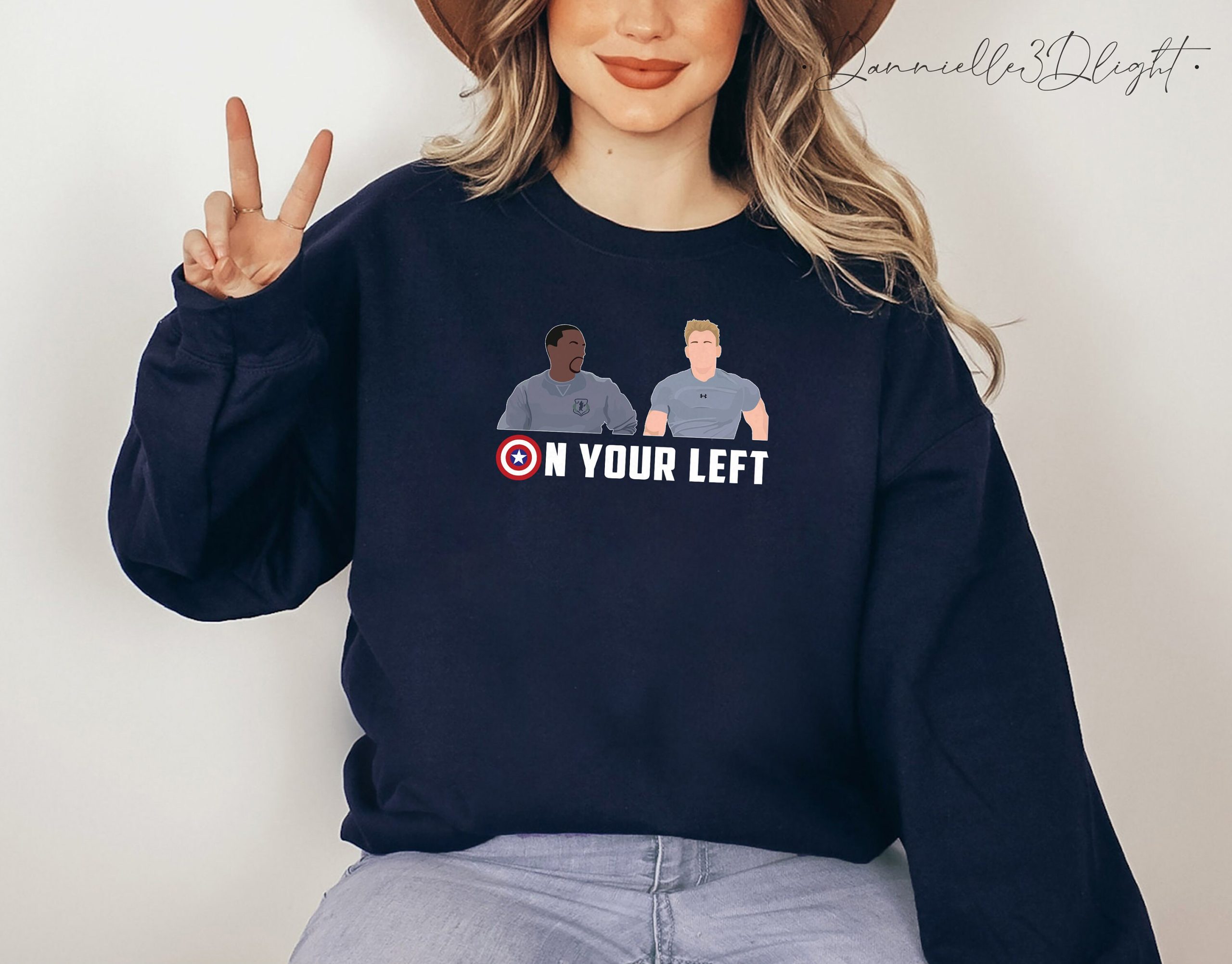 On Your Left Funny Captain America Falcon Unisex Sweatshirt On Your Left Funny Captain America Falcon Unisex Sweatshirt