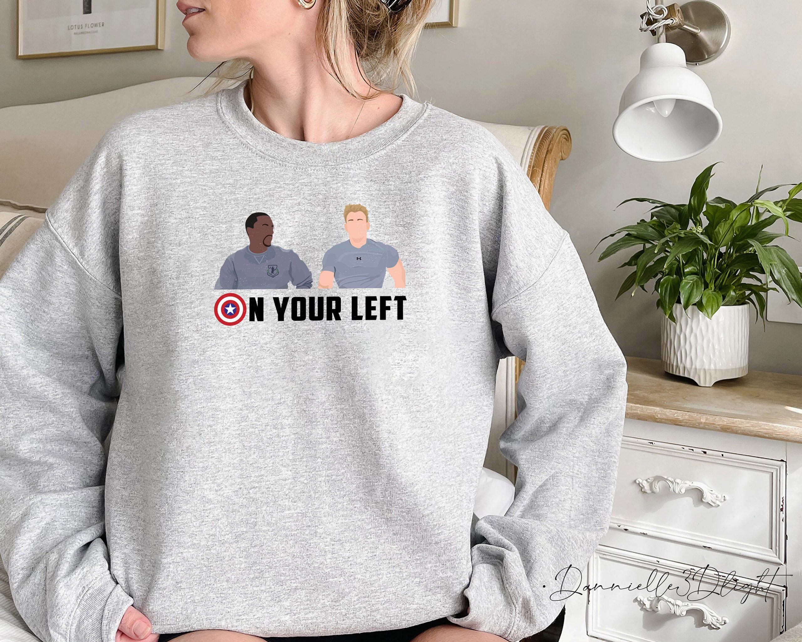 On Your Left Funny Captain America Falcon Unisex Sweatshirt On Your Left Funny Captain America Falcon Unisex Sweatshirt