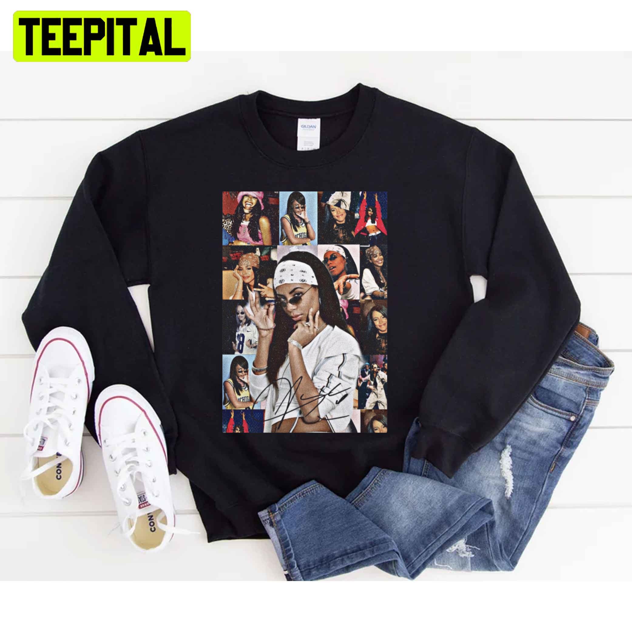 Picture Aaliyah Singature Unisex T-Shirt Picture Aaliyah Singature Unisex T-Shirt