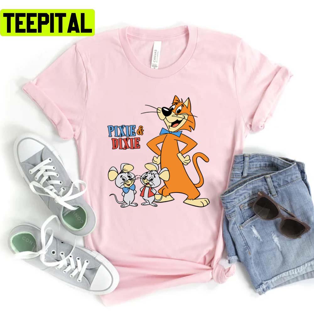 Portrait Of Pixie & Dixie With Mr Jinks Unisex T-Shirt Portrait Of Pixie & Dixie With Mr Jinks Unisex T-Shirt