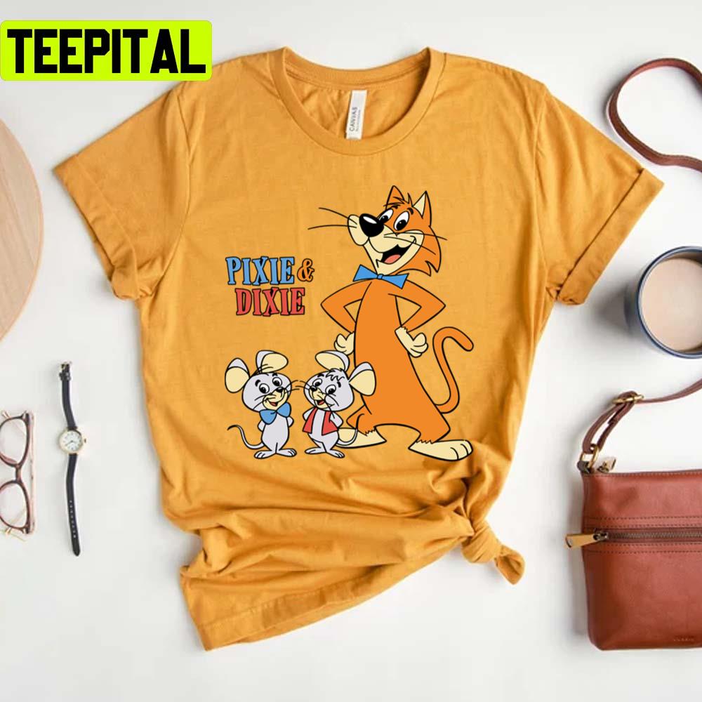Portrait Of Pixie & Dixie With Mr Jinks Unisex T-Shirt Portrait Of Pixie & Dixie With Mr Jinks Unisex T-Shirt