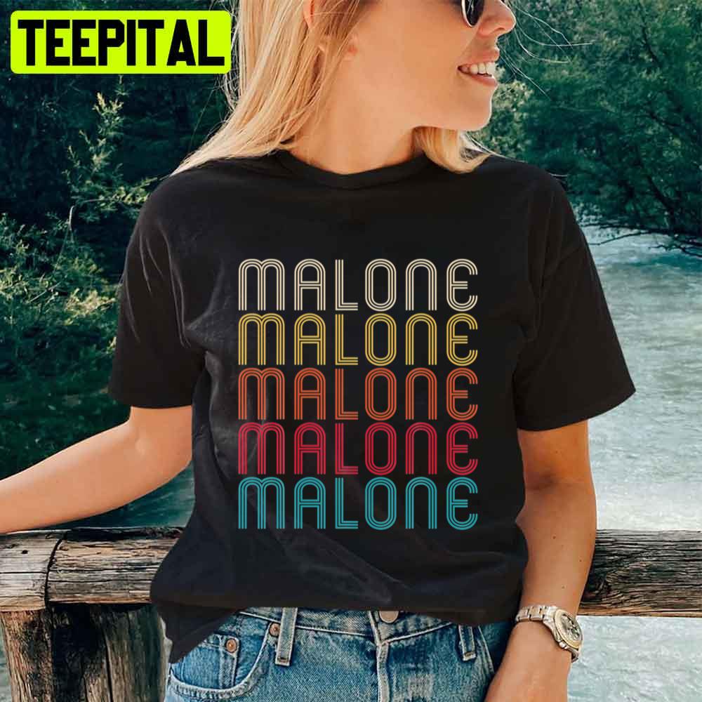 Rainbow Retro Vintage Style Malone Unisex T-Shirt Rainbow Retro Vintage Style Malone Unisex T-Shirt