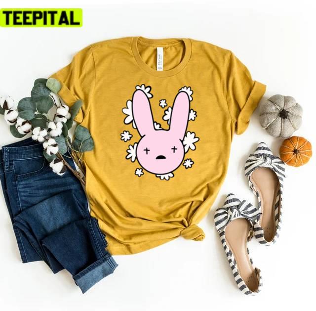 Rap Music Cute Bad Bunny Floral Unisex T-Shirt Rap Music Cute Bad Bunny Floral Unisex T-Shirt