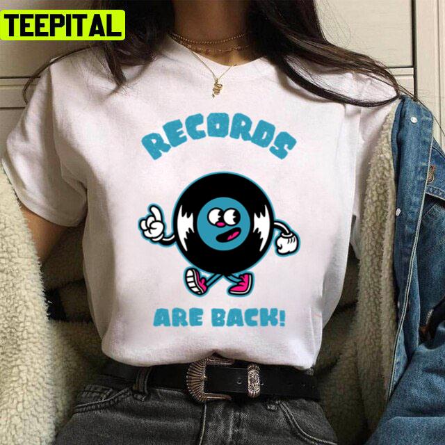 Records Are Back Music Disk Design Unisex T-Shirt Records Are Back Music Disk Design Unisex T-Shirt