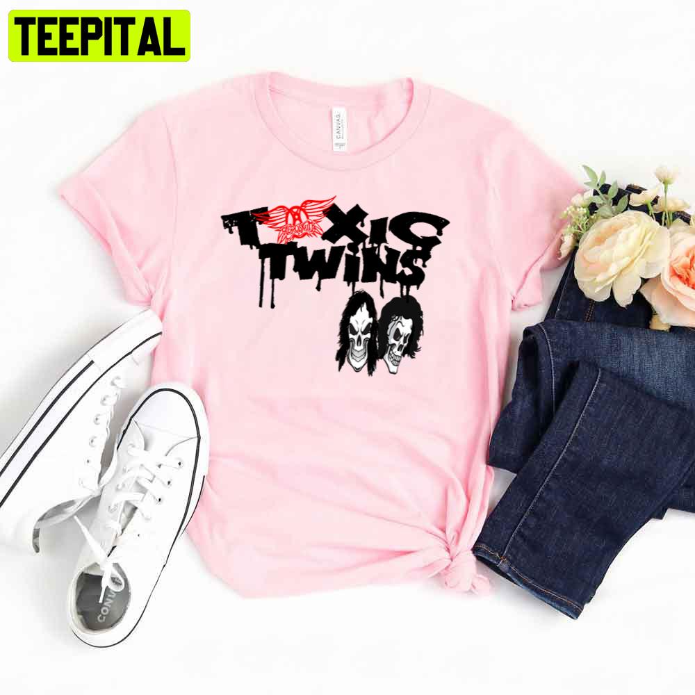 Red Black Skull Art Toxic Twins Unisex T-Shirt Red Black Skull Art Toxic Twins Unisex T-Shirt