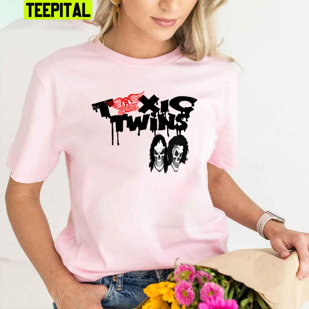 Red Black Skull Art Toxic Twins Unisex T-Shirt Red Black Skull Art Toxic Twins Unisex T-Shirt