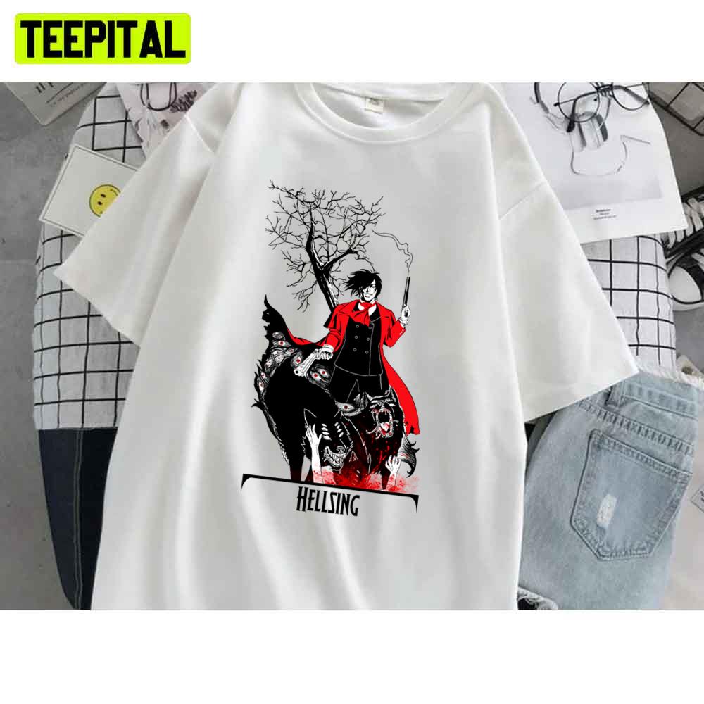 Red Black Style Hellsing Alucar Unisex T-Shirt Red Black Style Hellsing Alucar Unisex T-Shirt