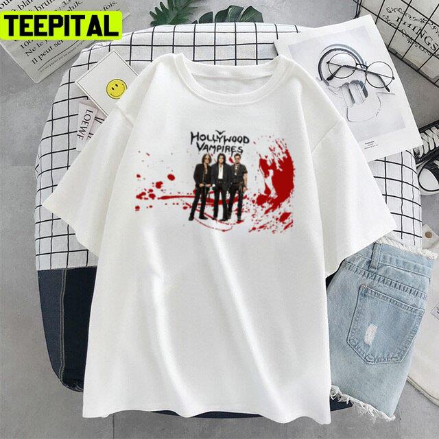 Red Stained The Hollywood Vampires Unisex T-Shirt Red Stained The Hollywood Vampires Unisex T-Shirt