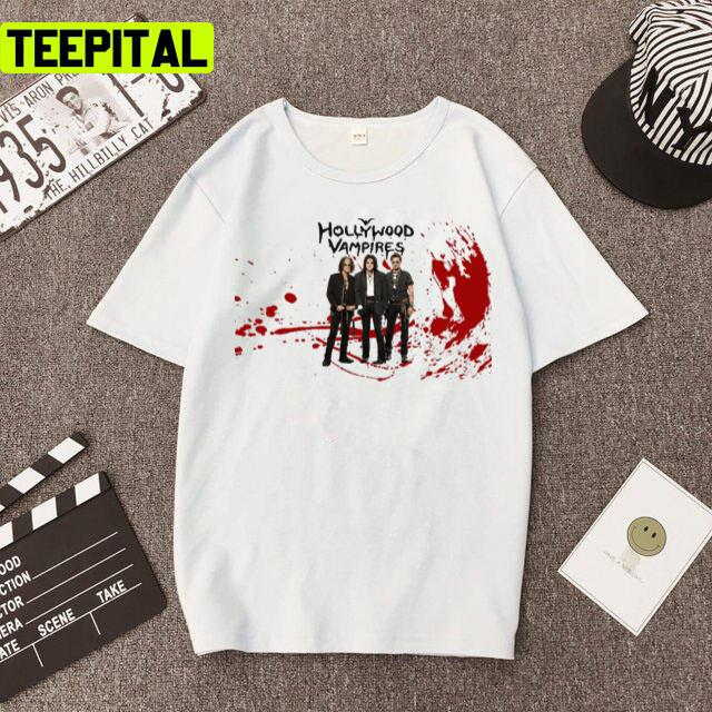 Red Stained The Hollywood Vampires Unisex T-Shirt Red Stained The Hollywood Vampires Unisex T-Shirt