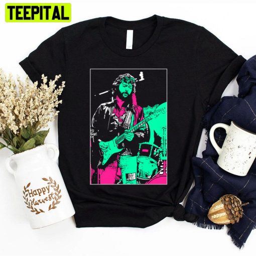 Retro Eric Clapton 1977 Live Illustration Unisex T-Shirt