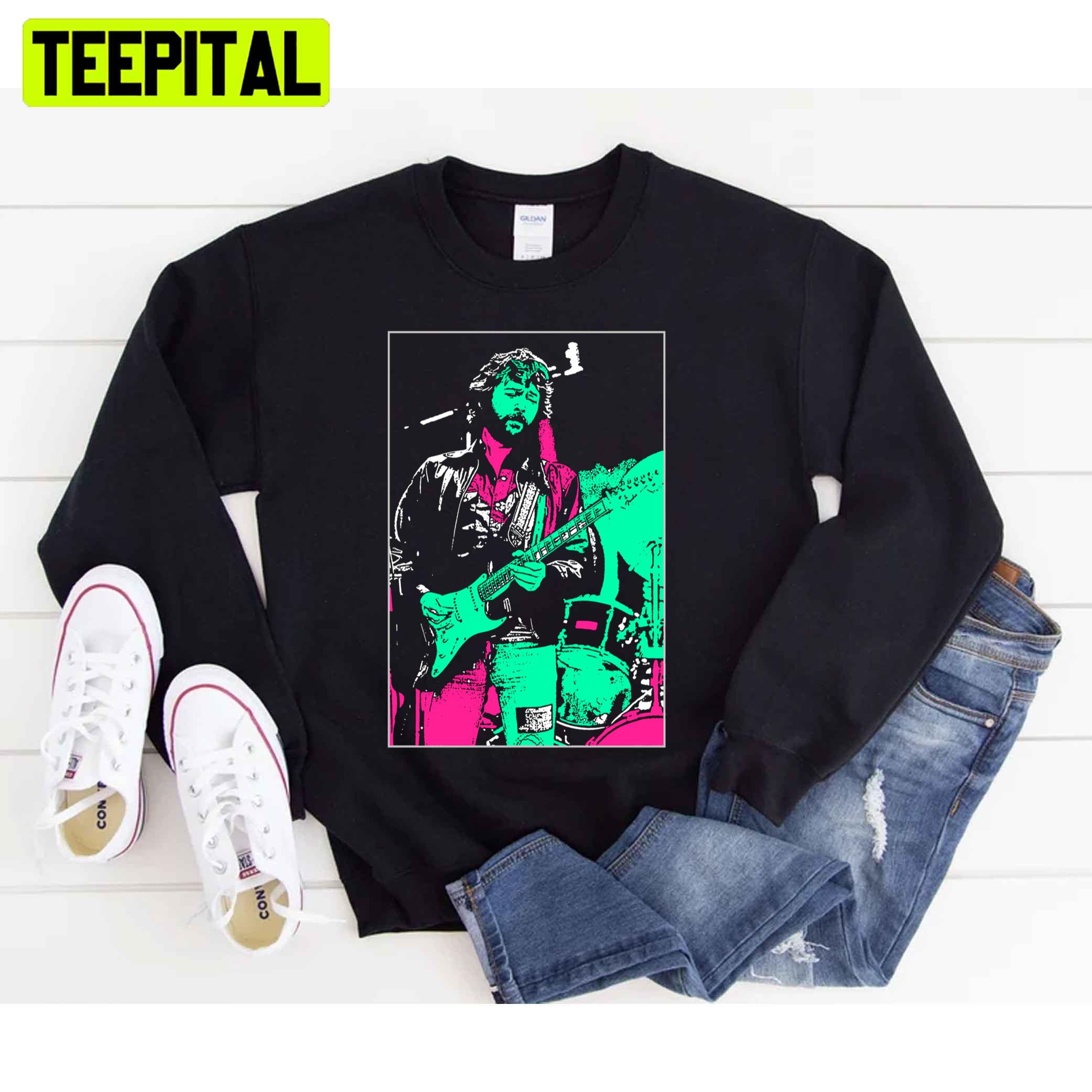 Retro Eric Clapton 1977 Live Illustration Unisex T-Shirt Retro Eric Clapton 1977 Live Illustration Unisex T-Shirt