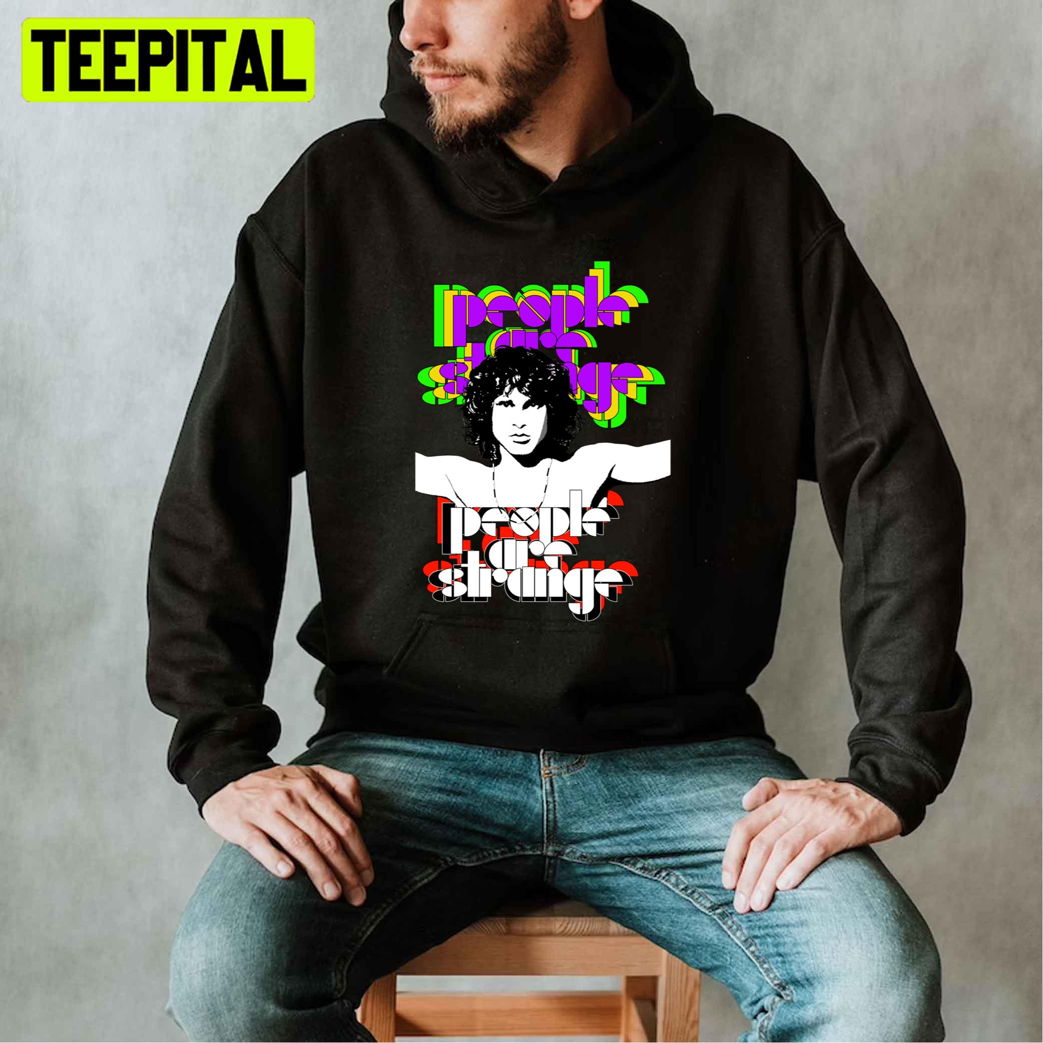 Retro People Are Strange Jim Morrison Unisex T-Shirt Retro People Are Strange Jim Morrison Unisex T-Shirt