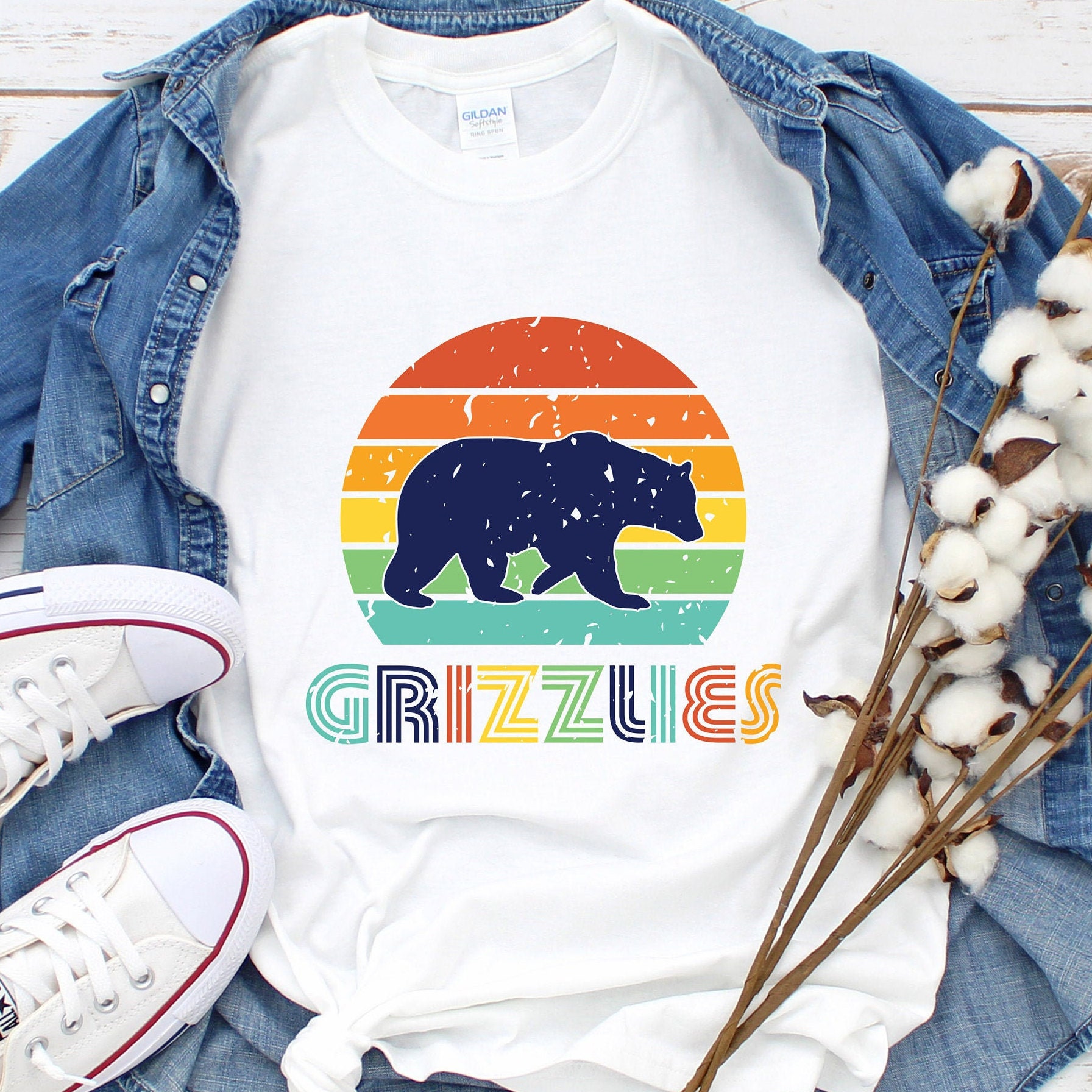 Retro Sunset Grizzlies Unisex T-Shirt Retro Sunset Grizzlies Unisex T-Shirt