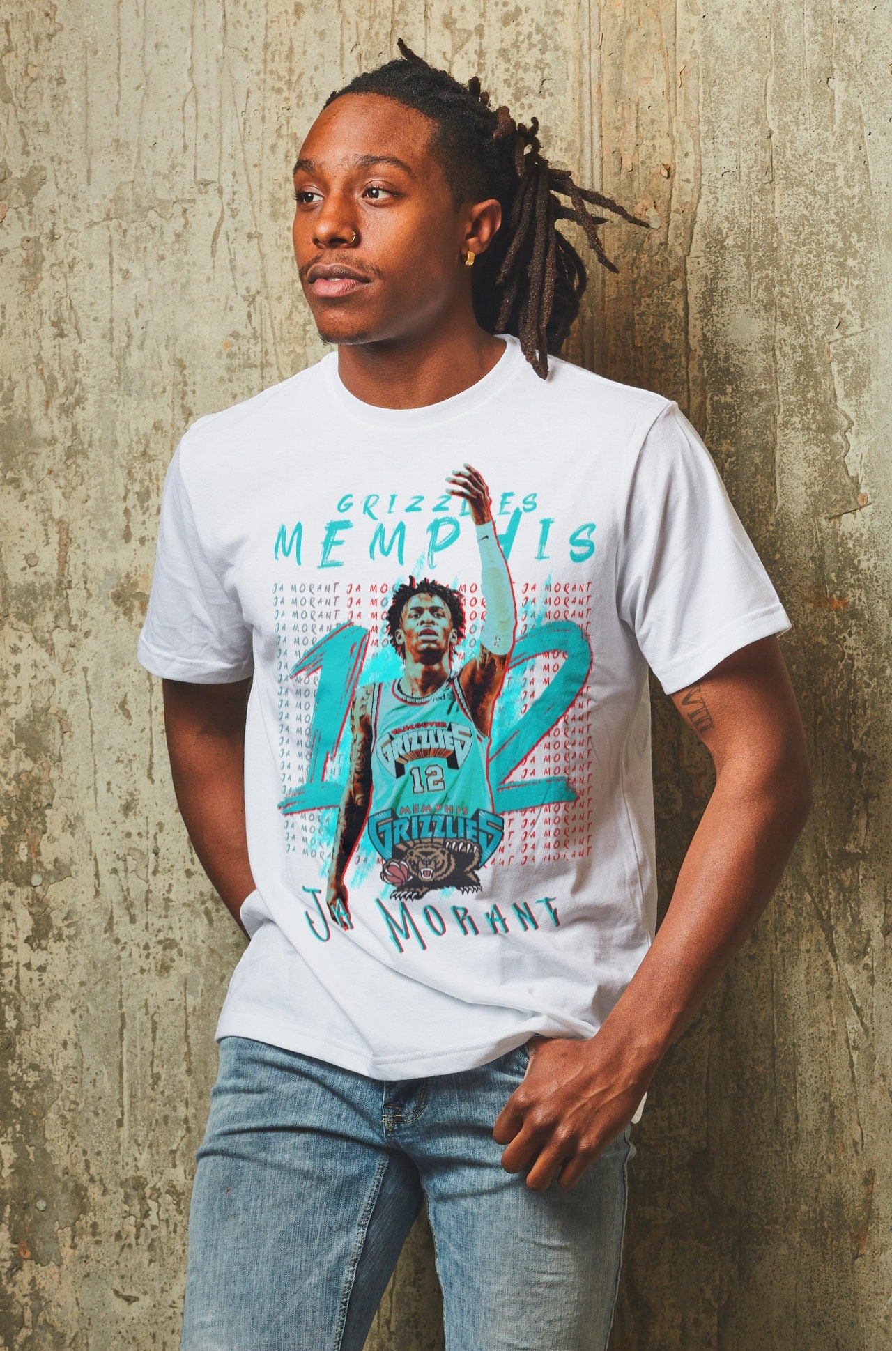 Retro Vintage Memphis Grizzlies Basketball Ja Morant Unsiex T-Shirt Retro Vintage Memphis Grizzlies Basketball Ja Morant Unsiex T-Shirt