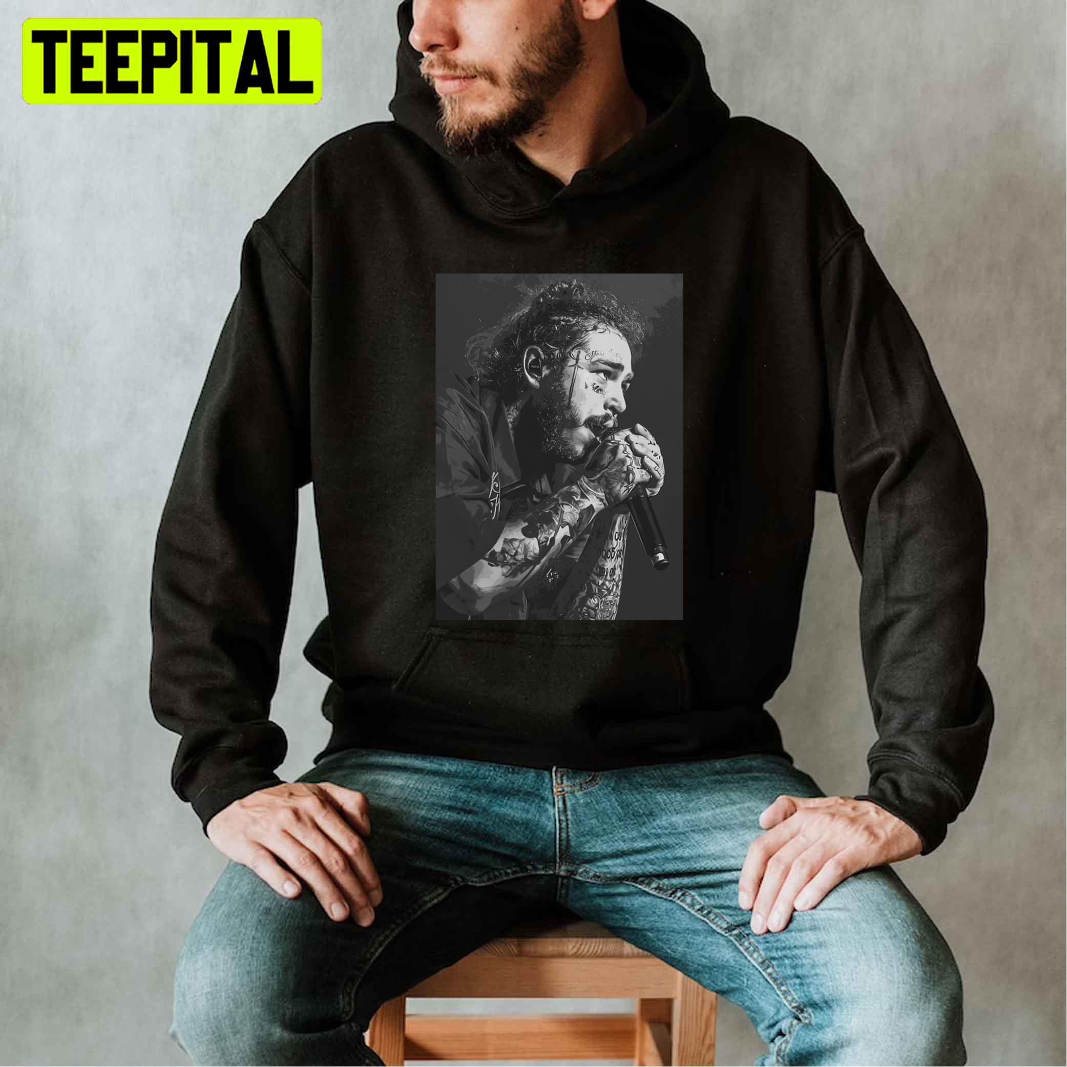 Scrimout Post Malone Looks Unisex T-Shirt Scrimout Post Malone Looks Unisex T-Shirt