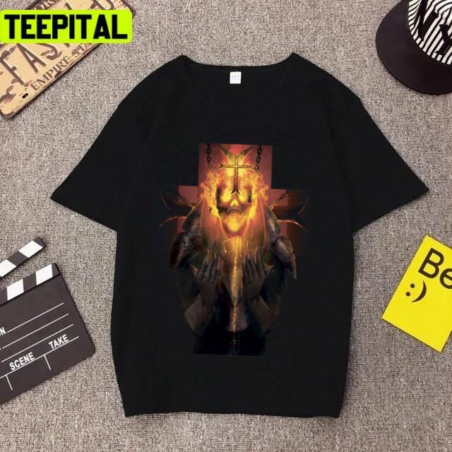 Skeleton Templar Fire Knight Design Unisex T-Shirt Skeleton Templar Fire Knight Design Unisex T-Shirt