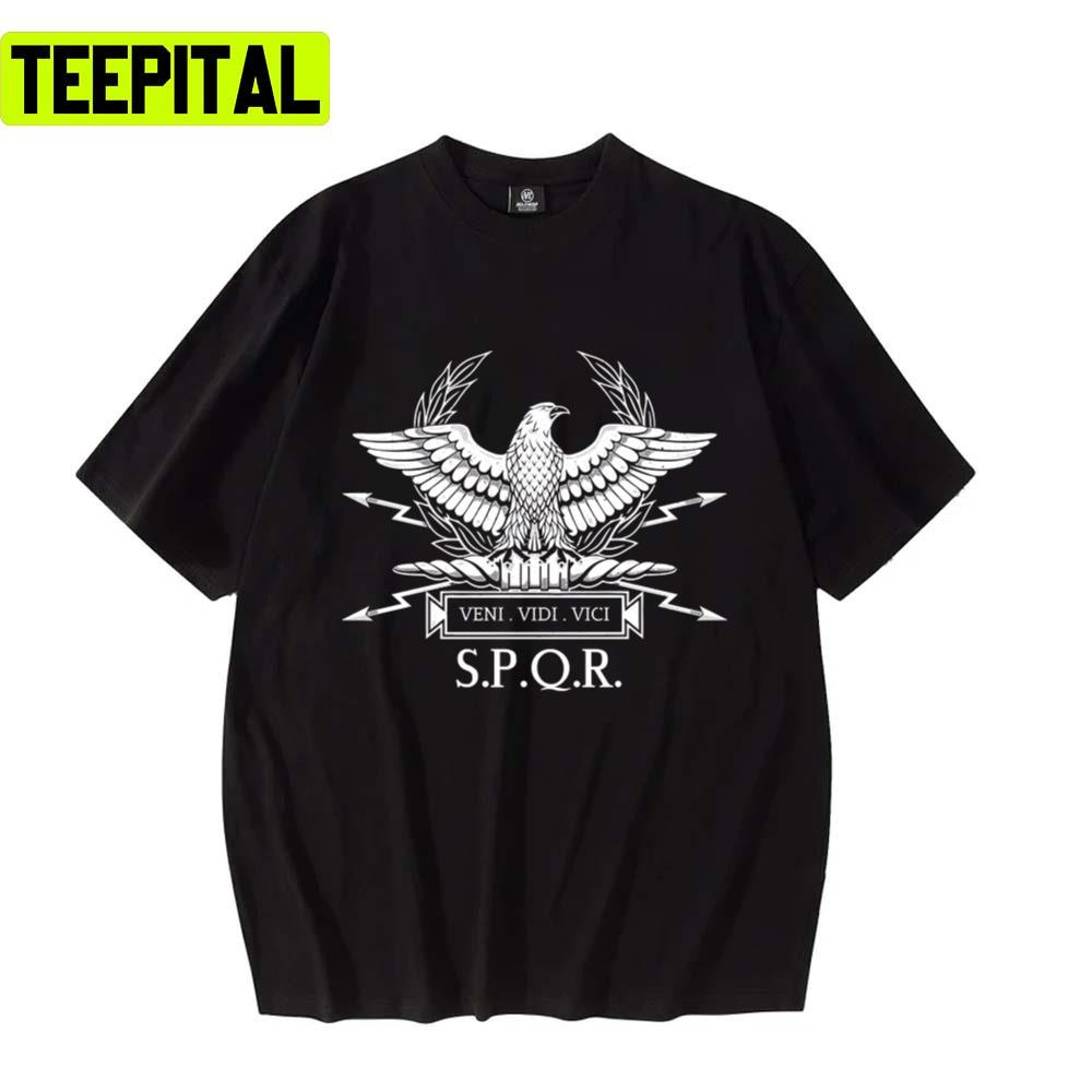 Standard Rome Spqr Roman Empire White Unisex T-Shirt Standard Rome Spqr Roman Empire White Unisex T-Shirt