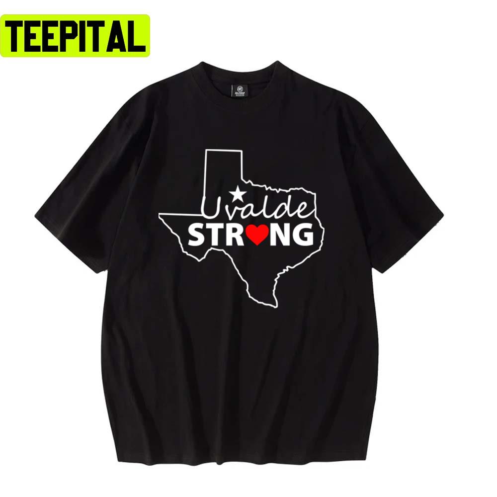 Text Design Uvalde Stay Strong Texas Mass Shooting Unisex T-Shirt Text Design Uvalde Stay Strong Texas Mass Shooting Unisex T-Shirt