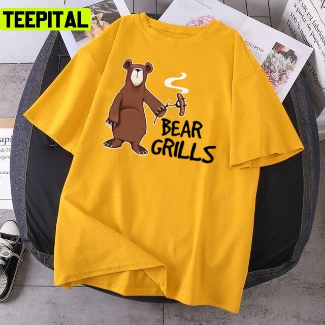 The Brown Bear Grills Graphic Design Unisex T-Shirt The Brown Bear Grills Graphic Design Unisex T-Shirt
