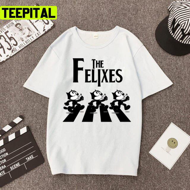 The Felixes Abbey Road Cross Design Unisex T-Shirt The Felixes Abbey Road Cross Design Unisex T-Shirt