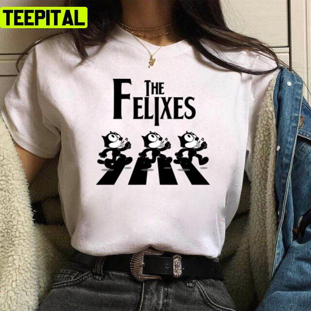 The Felixes Abbey Road Cross Design Unisex T-Shirt The Felixes Abbey Road Cross Design Unisex T-Shirt