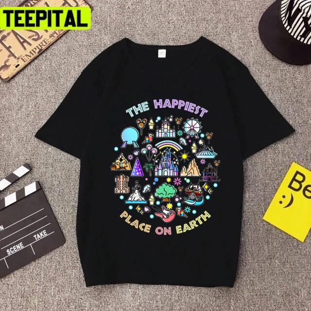 The Happiest Place On Earth Disney Land Unisex T-Shirt The Happiest Place On Earth Disney Land Unisex T-Shirt