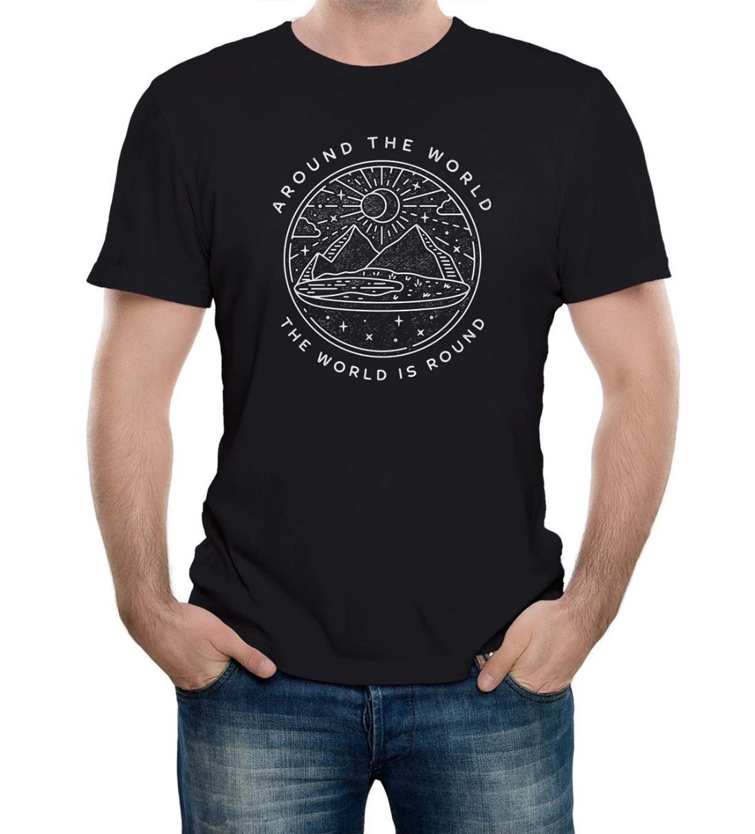 The World is Round Glober Mens T-Shirt The World is Round Glober Mens T-Shirt