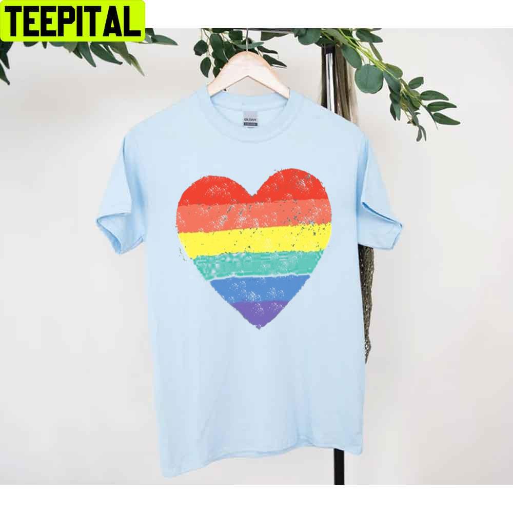 Vinage Heart Pride Allyship Happy Pried Month Unisex T-Shirt Vinage Heart Pride Allyship Happy Pried Month Unisex T-Shirt
